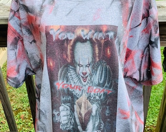 It shirt,clown shirt,Halloween shirt,tie dye shirt,unique shirt,Halloween gift,scary clown,pennywise shirt,horror shirt,shirt for,