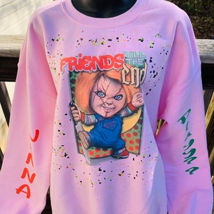 Chucky sweatshirt,horror movies,horror shirt,chucky shirt,Halloween shirt,graphic shirt,Halloween gift,gift for her,unique sweatshirt