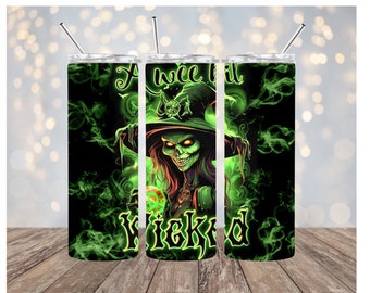 Glow in the Dark Witch Tumbler: 20 oz Insulated Skinny Tumbler