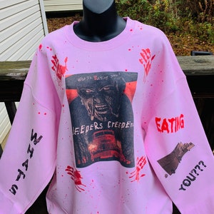 Jeepers Creepers,Halloween shirt,scary shirt,bloody sweatshirt,Halloween character,horror shirt,horror movie,horror gift,gift for her,
