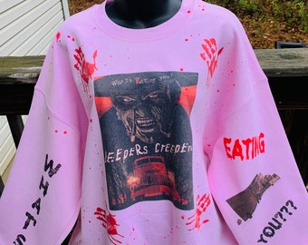 Jeepers Creepers,Halloween shirt,scary shirt,bloody sweatshirt,Halloween character,horror shirt,horror movie,horror gift,gift for her,