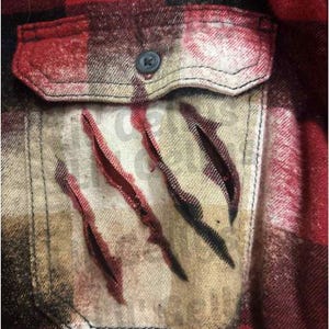 Freddy Krueger Bleached Flannel Shirt: Halloween Horror Movie Gift - Etsy
