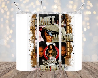 janet jackson,music tumbler,20 oz tumbler,tumbler with lid,janet tumbler,skinny tumbler,fan tumbler,music gift,insulated tumbler,pop music