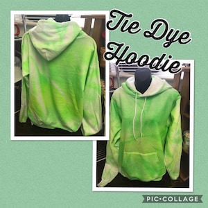 Neon Batik Hoodie: Handbemaltes Baumwoll Sweatshirt