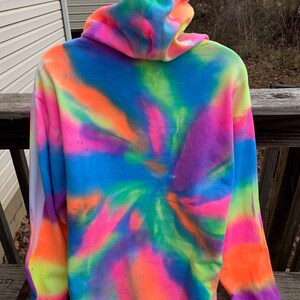 tie dye hoodie,rainbow hoodie,tie dye,unique tie dye,neon tie dye,custom tie dye,custom gift,unisex hoodie,gift for her,unique gift,gift for image 2