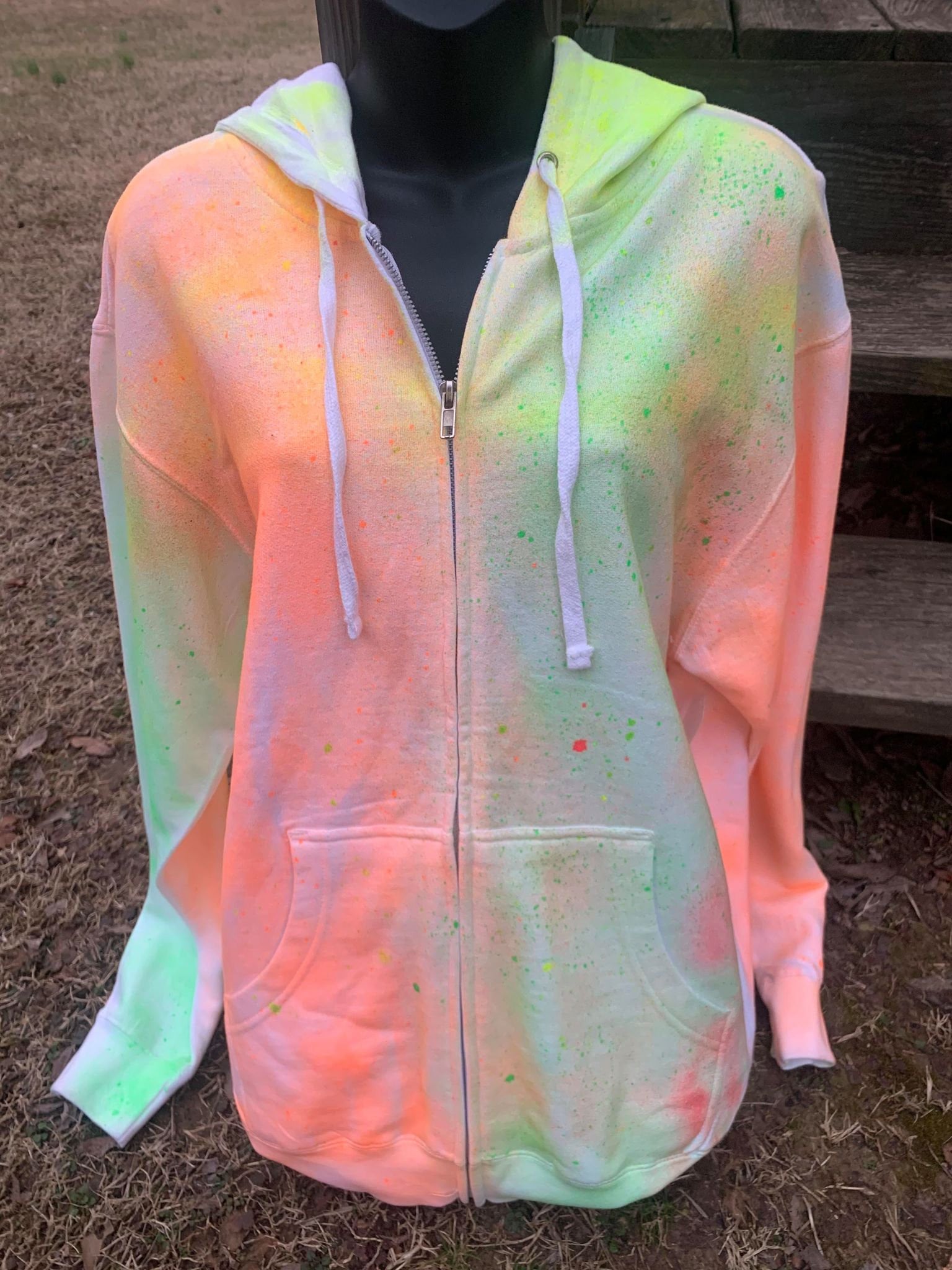 Pastel tie dye zip up hoodie hotsell