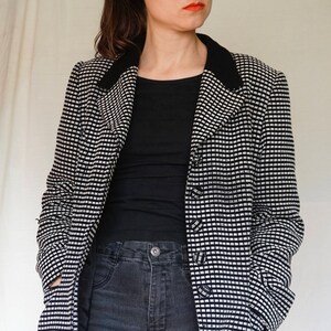 Vintage jacket, 90s, black and white