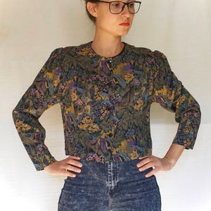 VINTAGE 80&#39;s suit jacket, flower jacket