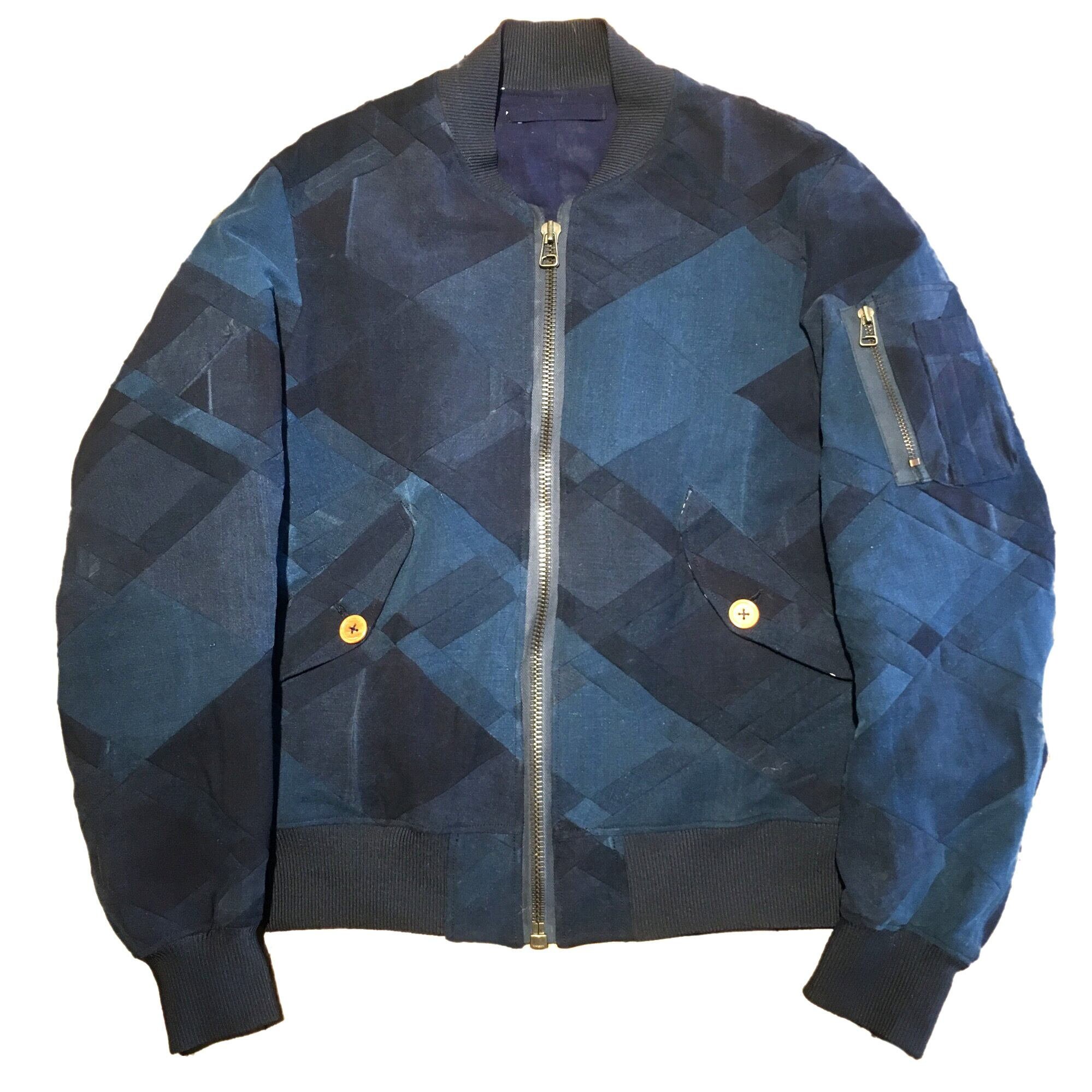 Vintage Aizome Boro Remake Patchwork MA-1 Jacket Bomber Jacket - Etsy