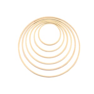 Brass Circle Ring Charms , Raw Brass Circle Earrings Charms , Brass Circle Loop Connectors Jewelry Making , Necklace Jewelry Findings