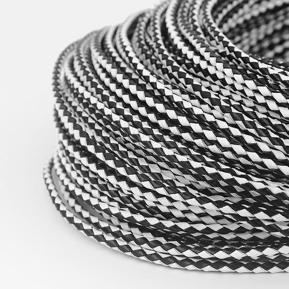Ficelle Ronde En Cuir Véritable 3mm Noir - 10 Métres - Idéal Pour Bijoux Et Artisanat