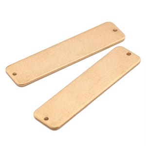 10pcs Raw Brass 10x40mm Flat Bar Connector Rectangle Tags Stamping Blanks Connectors