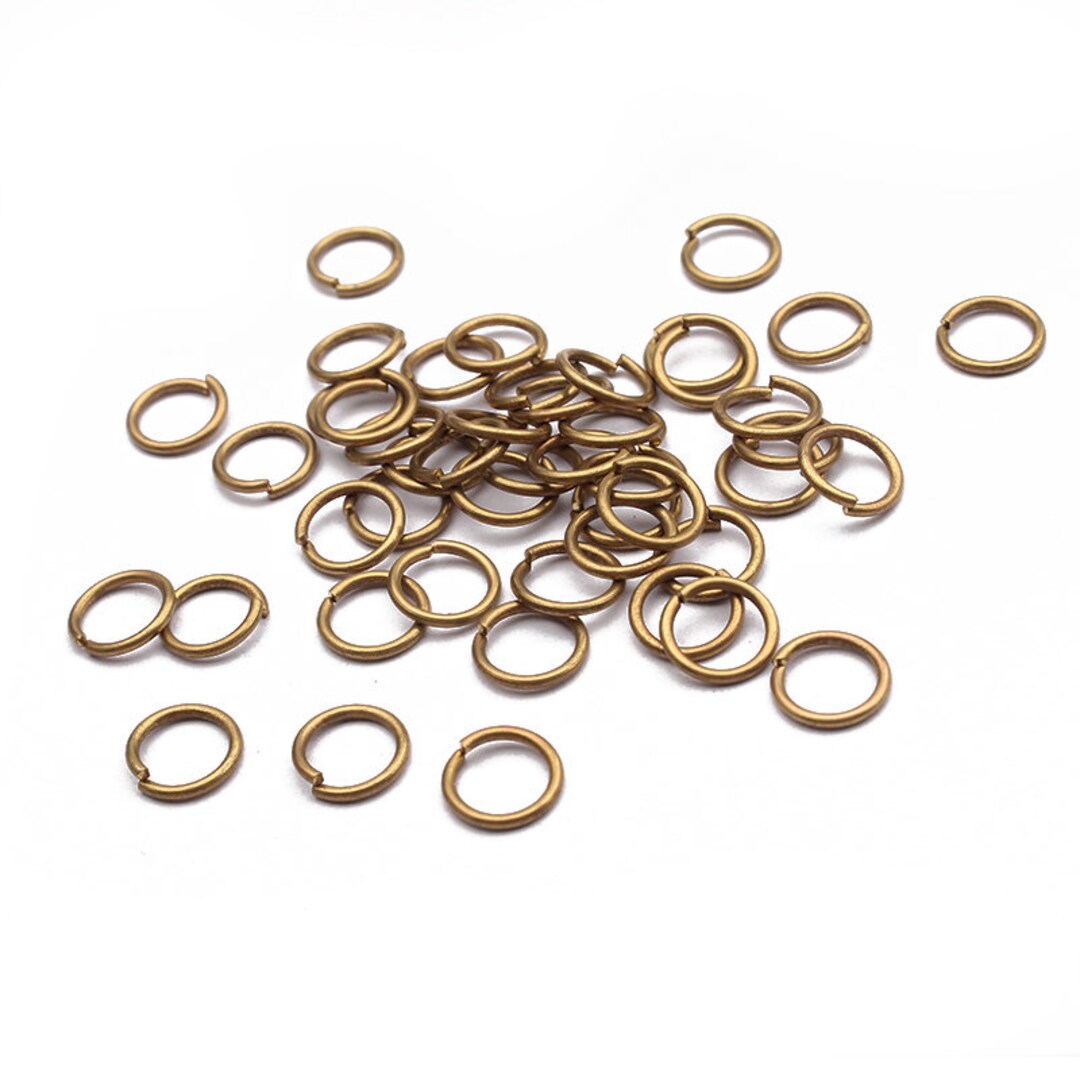 200 Raw Brass Jump Rings 8x1mm Brass Split Jump Ring Etsy