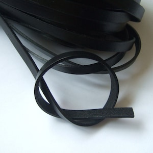 1 Meter 5x2mm Genuine leather cord Flat leather cord Black leather strip Available Thong Leather Cord in Various