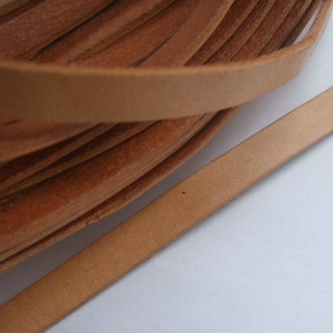 10mm Flat Natural Real Leather Cord , 10x2mm flat leather cords 1 Meter