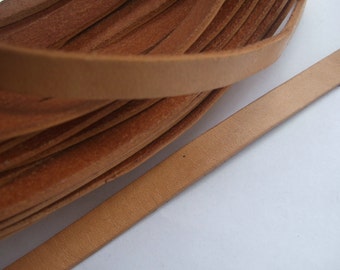 10mm Flat Natural Real Leather Cord , 10x2mm flat leather cords 1 Meter