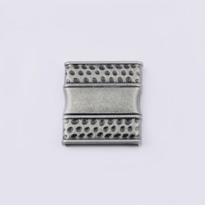 2 Sets Antique Pewter 20mm flat leather clasps ,Dotted Clasp for 20x3mm flat Leather Cord