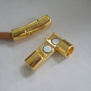 3 Sets Gold Clasp for 6mm Round Leather Cord
