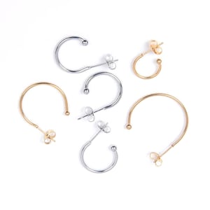 10pcs Stainless Steel Ear Wire Earring Hooks Connector for DIY Jewelry Making Accessories Crafts Dangle Hoop Earrings