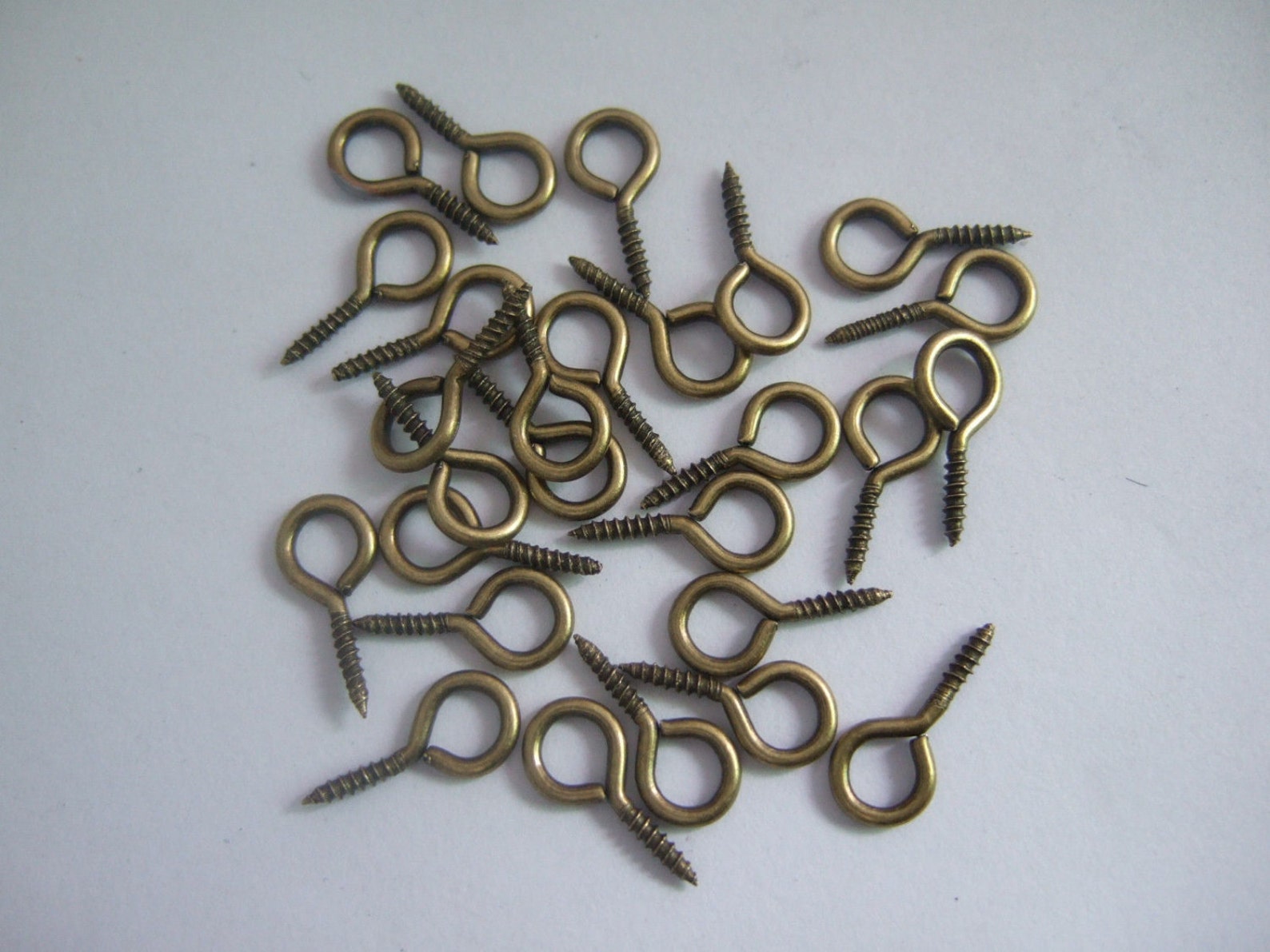 100/500pcs Antique Brass Screw Eye Hooks Connectors/bails Etsy