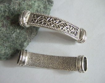 3pcs Antique Silver Licorice Bracelet Connector/Center Spacer for Licorice Leather