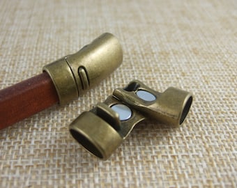 3 Sets Antique Bronze Licorice Clasp for 10x6mm  Licorice Leather Cord Clasps
