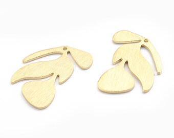 10pcs Brass Tree leaf Charms Pendants Raw brass Leaves Charm Pendant Jewelry Findings 15x21mm