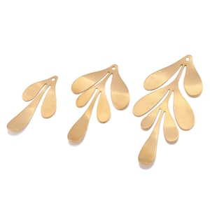10pcs Brass Tree leaf Charms Pendants Raw brass Leaves Charm Pendant Jewelry Findings