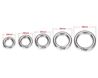 Stainless steel opening ring spring clasp connectors Lock Buckle Accessories