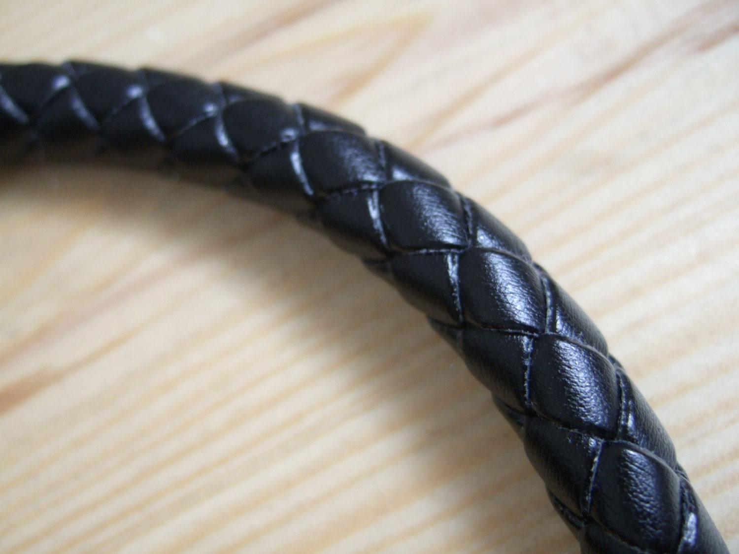 10mm Round Black Braided Leather Cord Thick Imitation Leather Etsy