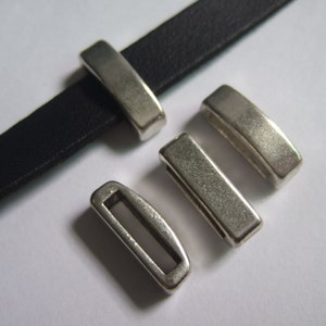 10pcs 13mm  Sliders Bar Finding Antique Silver Plated for 13x2.8mm Flat Leather Bracelet