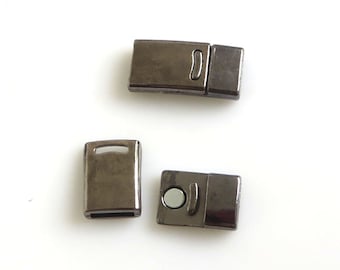 3 Sets Clasps 10x2mm Flat Leather Clasps for 5mm 10mm Flat Leather Cord