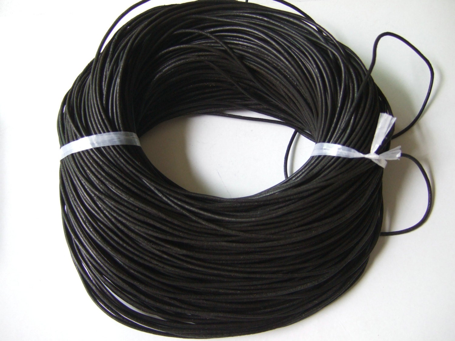 Cord Leather Black 2mm 3yd