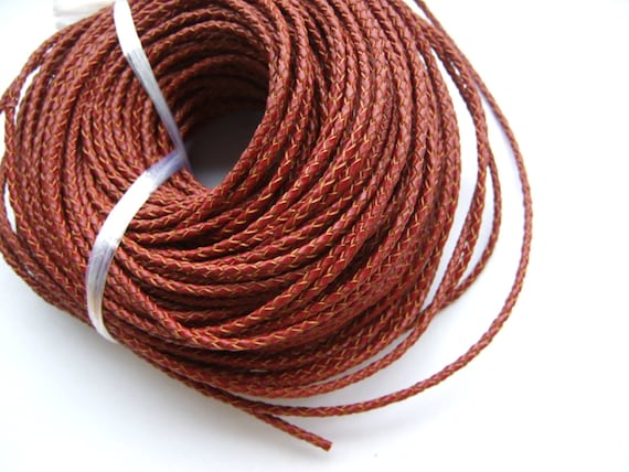 Ficelle Ronde En Cuir Véritable 3mm Noir - 10 Mètres - Idéal Pour Bijoux Et Artisanat