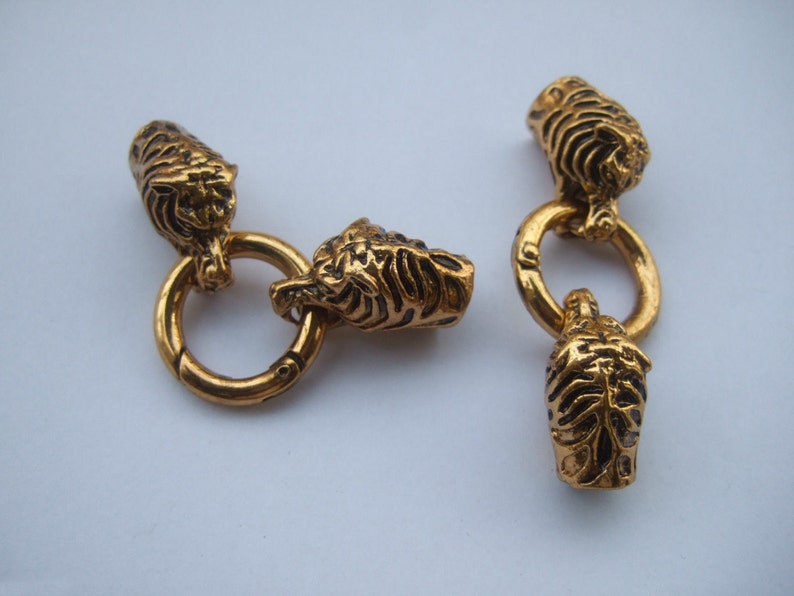 2-sets-men-bracelets-clasps-9mm-metal-charm-clasps-tiger-clasps