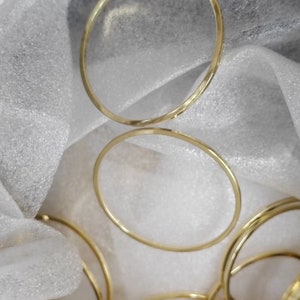 10pcs 14K Gold Plated Brass 40x1.5x1.5mm Round Circle Loop Connectors Resin Mold Ring Diy For Hoop Earring Jewelry Making Supplies