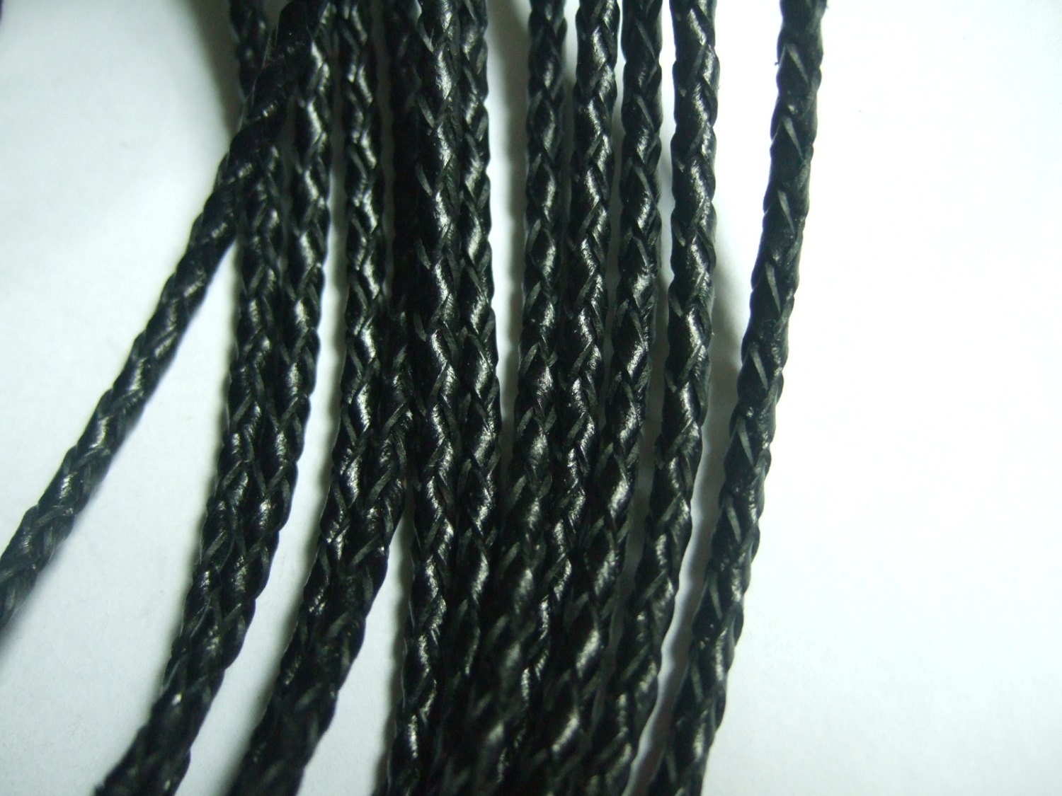 50m Bolo Lederband Geflochten Lederschnur 3mm Natur Leder - THAL VERSAND