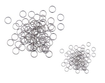 200 stks/partij 3/4/5/6/7/8/10mm rvs DIY Sieraden bevindingen Open Single Loops Jump Rings & Split Ring voor sieraden maken