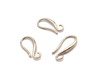 9 Paio Di Ganci Per Orecchini In Ottone A 3 Colori, Filo Per Le Orecchie Con Anello Orizzontale