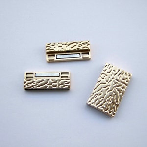 3 Sets Flat Magnetic Clasp 35x3mm Embossed Clasp for up to 35mm flat leather bracelet making image 5