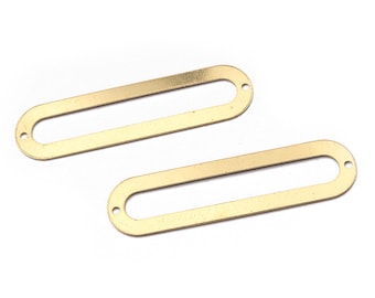 Brass Earring Connector - Raw Brass Long Oval Connector For Earring Findings - Jewelry Supplies 12x46mm DZ5008