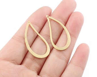Colgante de latón 34x16.5mm Pendientes de latón crudo hallazgos sin plomo -30pcs