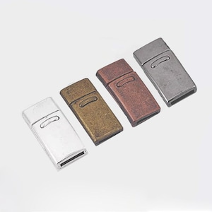 3 Sets 10x2mm Clasps for 10mm Flat Leather Bracelet Clasp