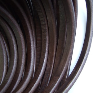 10x6 mm Lederband altbraun lakritz lederband aus echter rindslederschnur