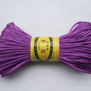 20 Yards Purple Satin Rattail Cord Trim String 2mm