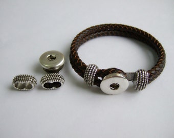 30 Set Snap Fastener Clasp Hooks Connectors For Bracelet Necklace Making 15x8mm 