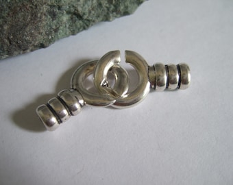 5 ensembles fermoir à crochet en argent antique trou de 2,8 mm