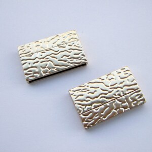 3 Sets Flat Magnetic Clasp 35x3mm Embossed Clasp for up to 35mm flat leather bracelet making image 4