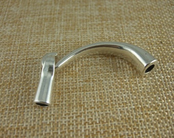5 Sets Antique Silver Half Cuff Bracelet Finding Hook Clasp For 4.5mm Round Leather Cord