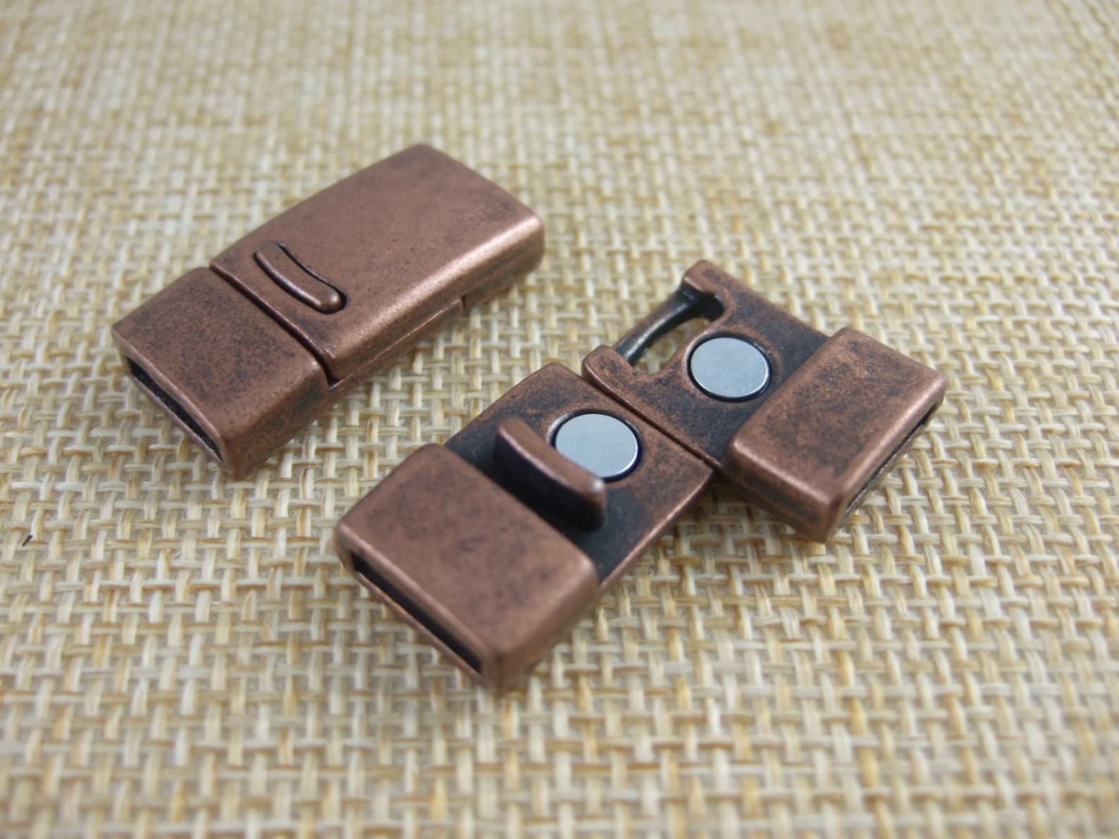 3 Sets Antique Copper Flat Clasp 10x2mm for 5mm 10mm Etsy UK